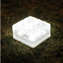 (Large white light) Solar LED ice brick light outdoor courtyard floor tile light garden landscape decoration underground light
