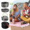 Lightweight Camping Cookware Set with Compact Nesting Design, Fast Heating Pots and Pans for Backpacking 5