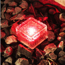 (Large red light) Solar LED ice brick light outdoor courtyard floor tile light garden landscape decoration underground light