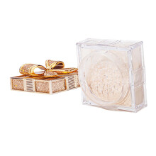 Oil Control Setting Powder Bright White, Matte Finish Loose Powder with Pore Blurring Effect and Puff