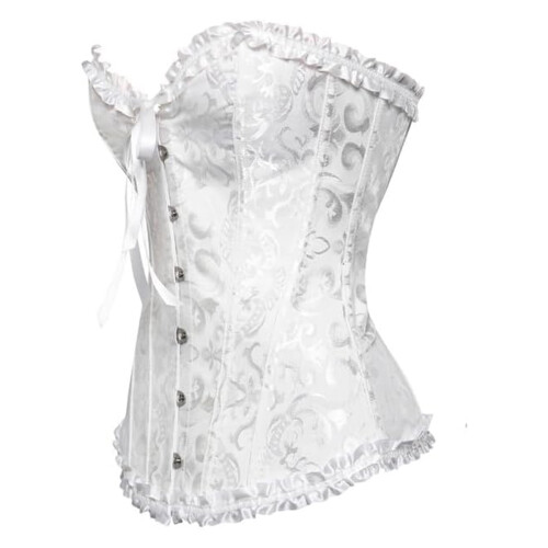 Κορσές για γυναίκες, κομψό τοπ με overbustier, κορσές με κλείσιμο μπροστά και σχέδιο με 1
