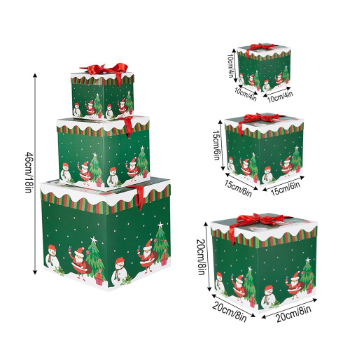 Ensemble de 3 boîtes empilables décoratives de Noël 1