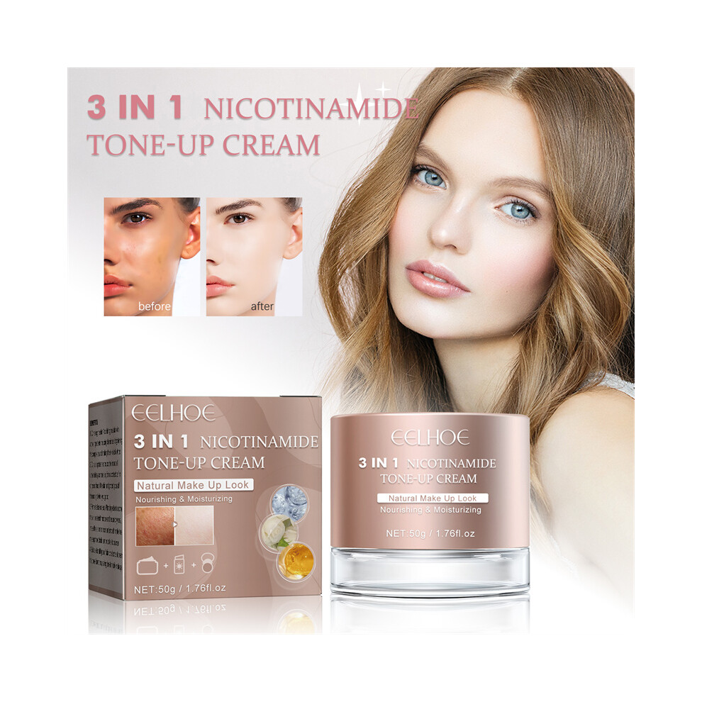 3 In 1 Nicotinamide Tone Up Cream Moisturizing Even Skin Tone Cream 50G