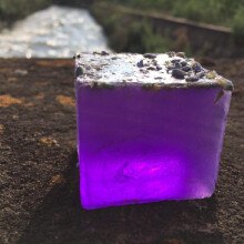 (1 pc random scent) 120g Handmade Floral Essential Oil Soap - Small Square, 10 Fragrances