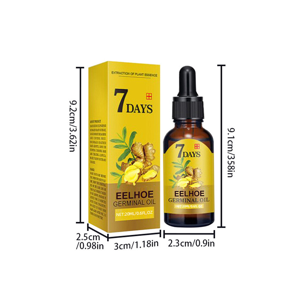 (20ML) 10/20/40ML Ginger Hair Growth Serum Hair Regrowth Serum For Strengthen Thin Hair
