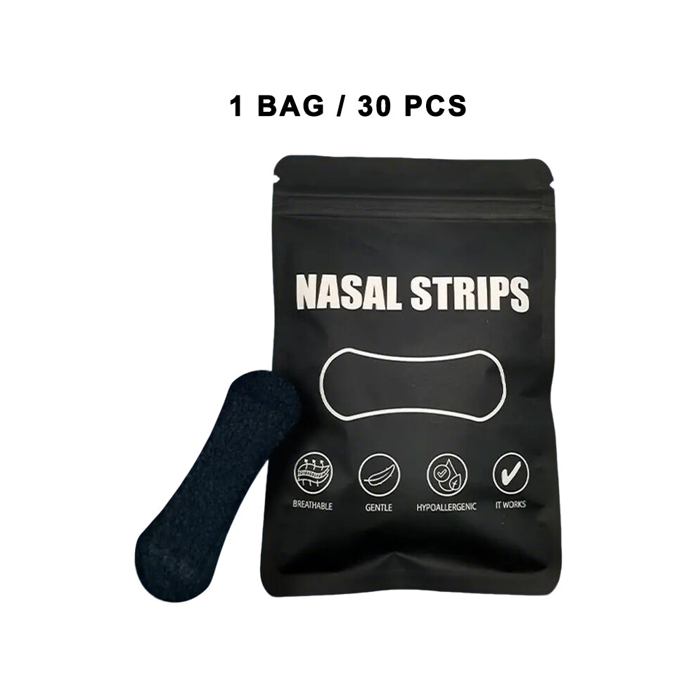 (1 BAG/30 PCS) Stop Snoring Nasal Strips - Anti-Snore Nose Strips for Better Breathing & Easier Sleep
