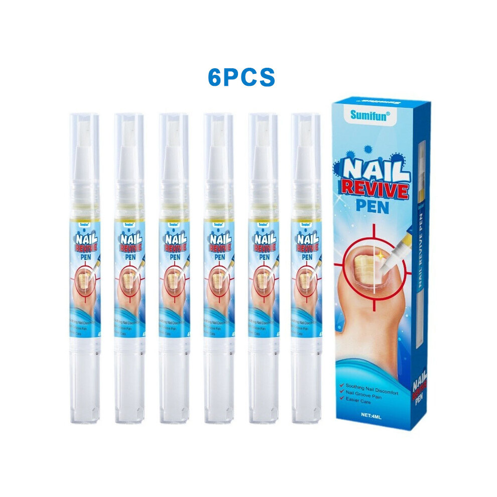 (6PCS) 4ML Nail Fungus Treatment Revive Pen Soothing Nail Discomfort Nail Groove Pain