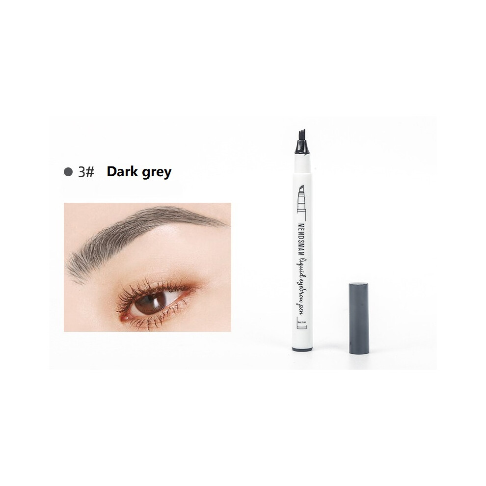 Dark/Grey ( Grey) Waterproof Microblading Eye Brow Eyeliner Eyebrow Pen Pencil Brush Makeup Tools