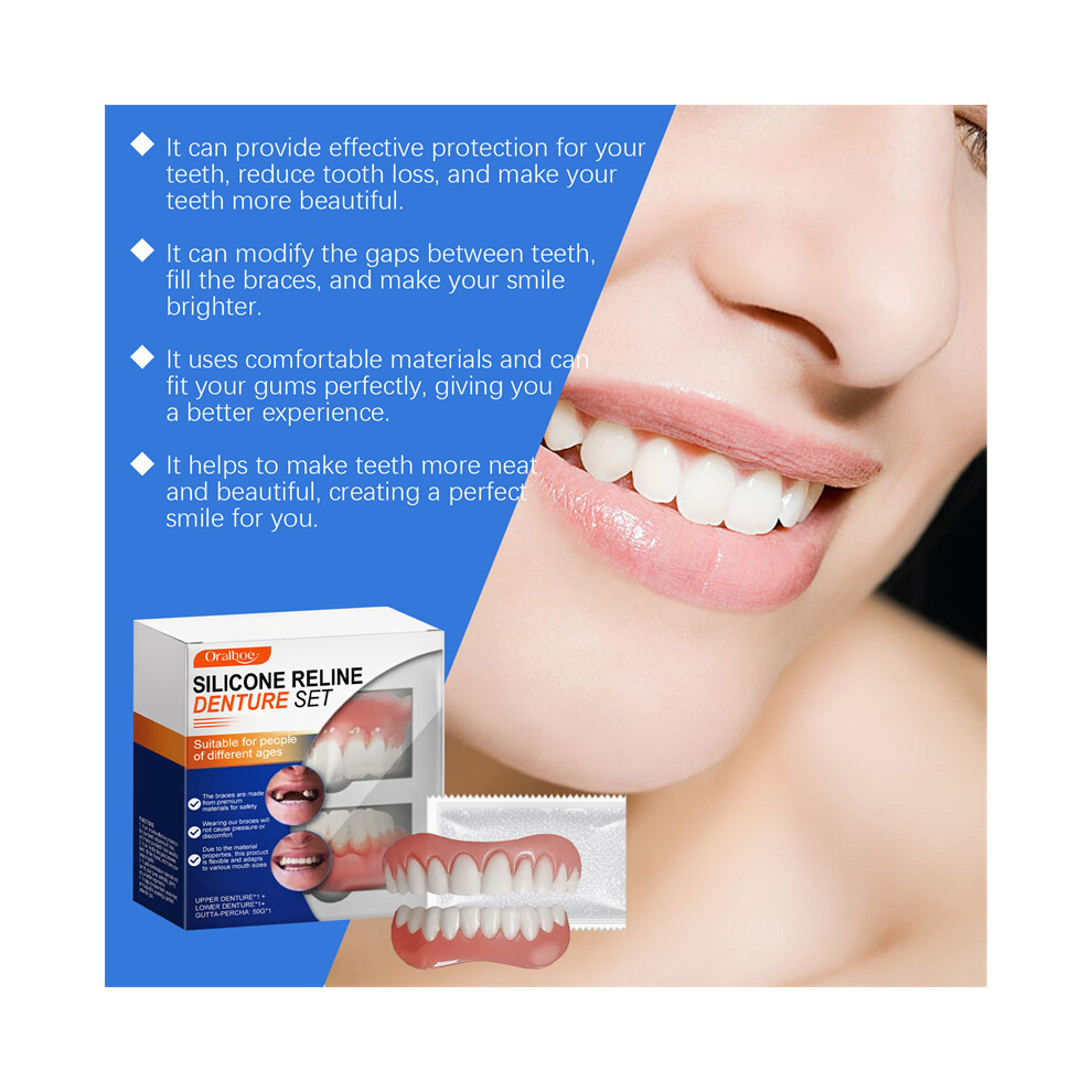 Silicone Relinedenture Denture Set Cosmetic Dental Set Denture Reline Kit