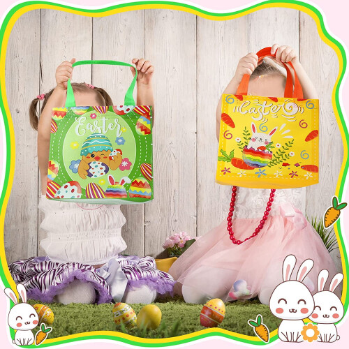 Easter egg hunt bags reusable non-woven 12 pack 1