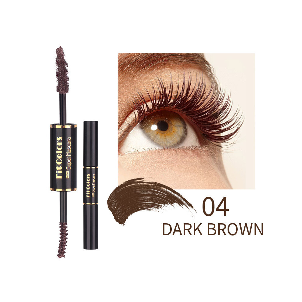 (DARK BROWN) 5G Double Head Multi-coloured Eye Eyelash Makeup Bright Colorful Mascara