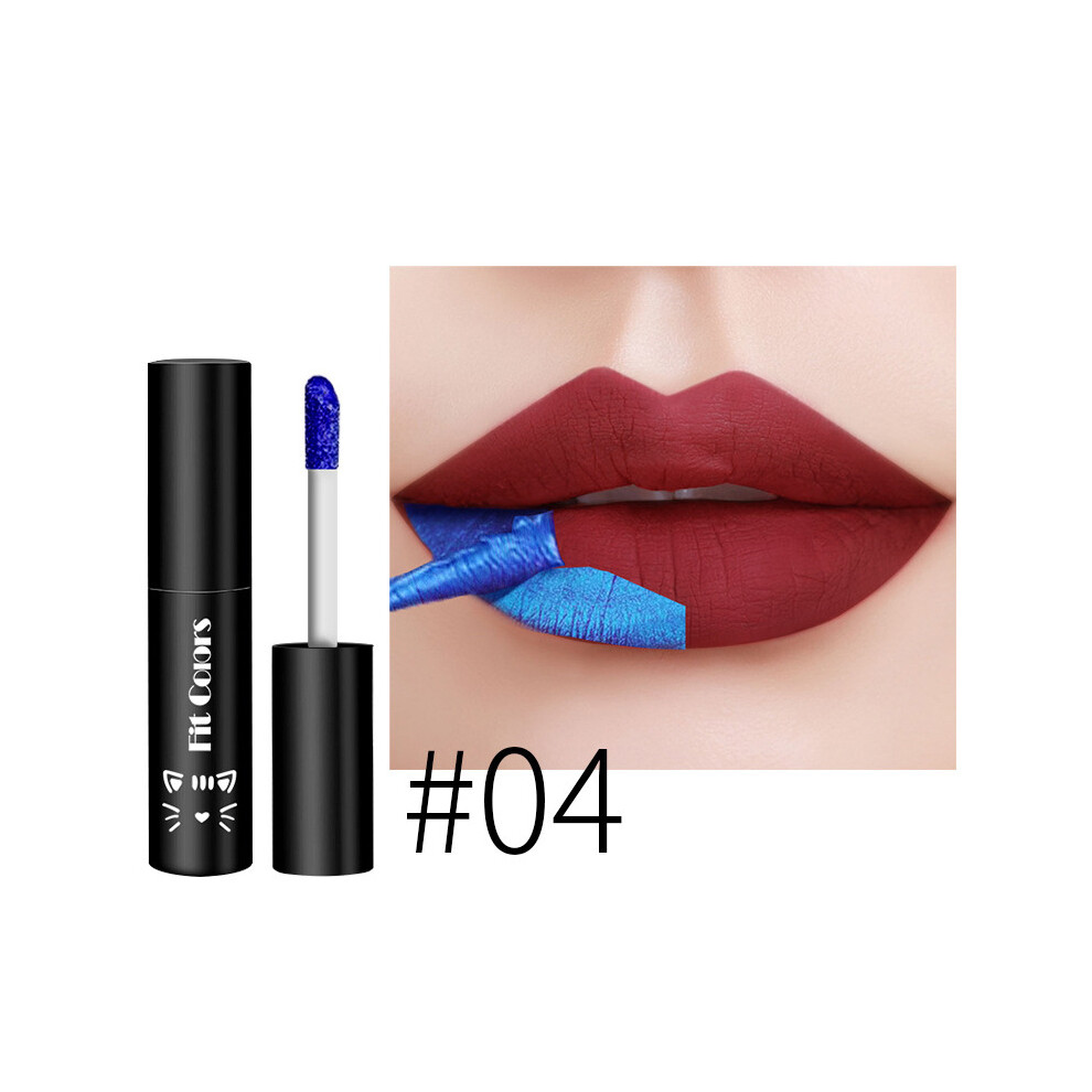 (04#) Tinted Lip Peel-off Lip Stain Lipstick Tear Off Glaze Finish With Base Color