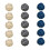 Wicker Rattan Balls Gray White Blue 15 pcs 4