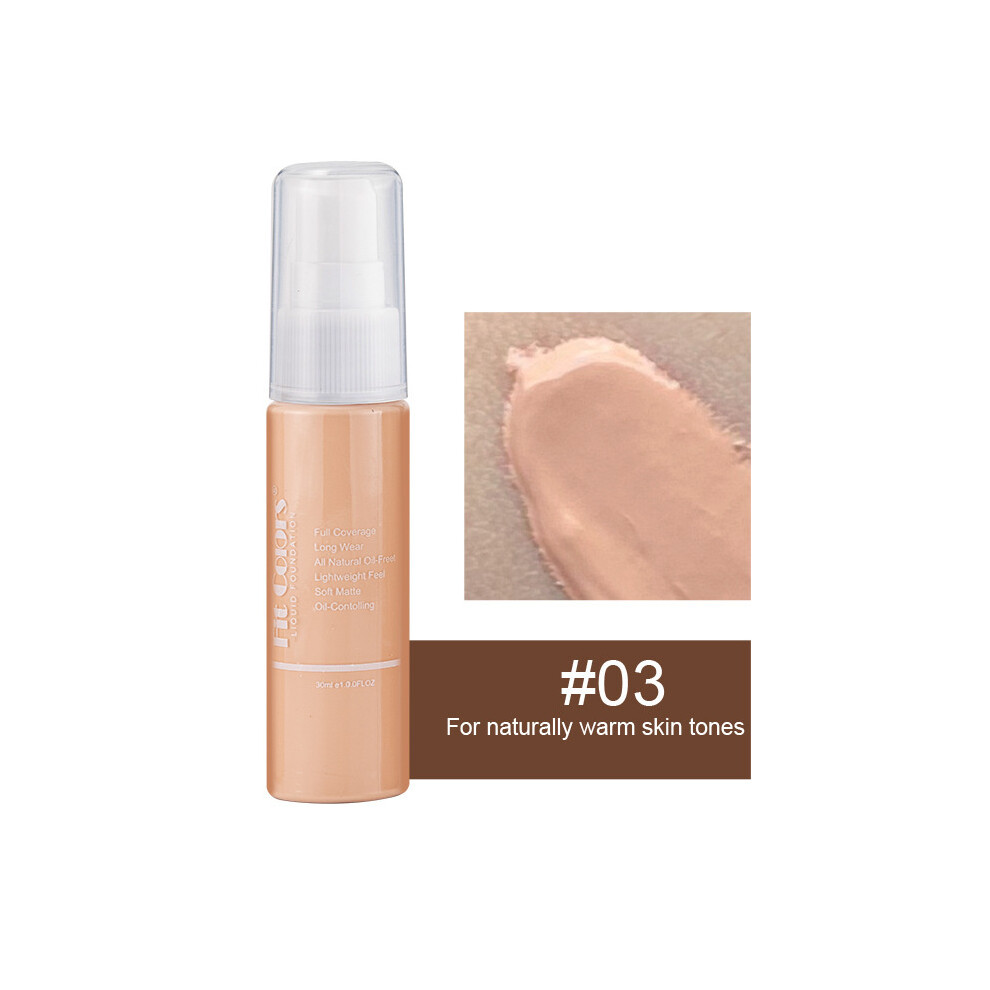 (3) 30ML Matte Skin Foundation Concealer Makeup Matte Brighten Even Skin Tone
