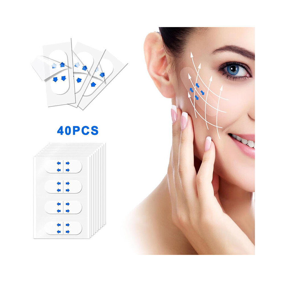 40PCS Invisible V Shape Tapes Face Neck Chin Eye Lift Facelift Sticker