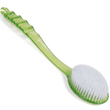 (Green) Long Handle Bath & Body Brush - Soft Skin Scrubber & Massager for Exfoliating Shower Back