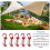 5PCS Tent Anchor Pegs with Secure Spring Hook, Adjustable Rope Lock, Durable Alloy Deck Awning Set 3