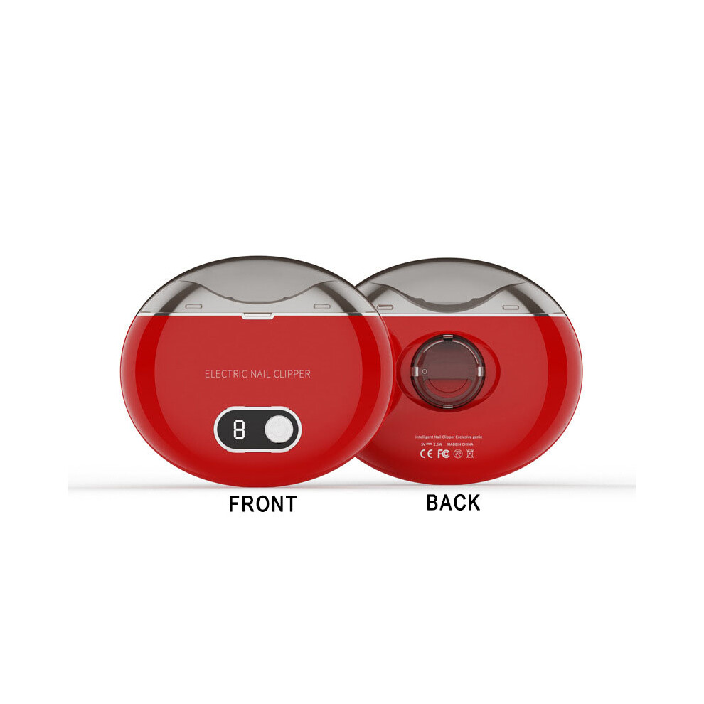Red (Red) Electric Nail Clippers Automatic Nail Clipper Usb Trimmer Cutter Manicure