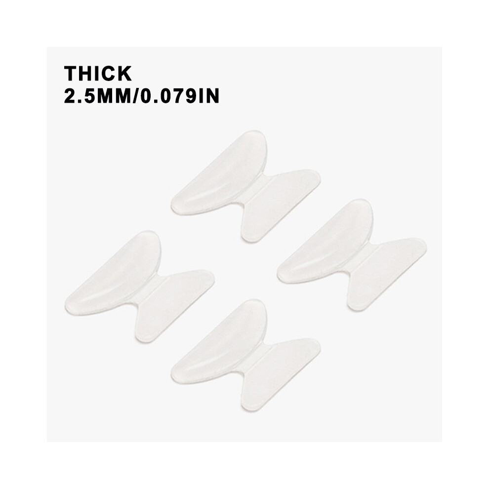 (Transparent-Thick) 2 Pairs Stick On Nose Pads Thickness 2.5/1.8Mm For Eyeglasses Sunglasses Glasses 110691515629