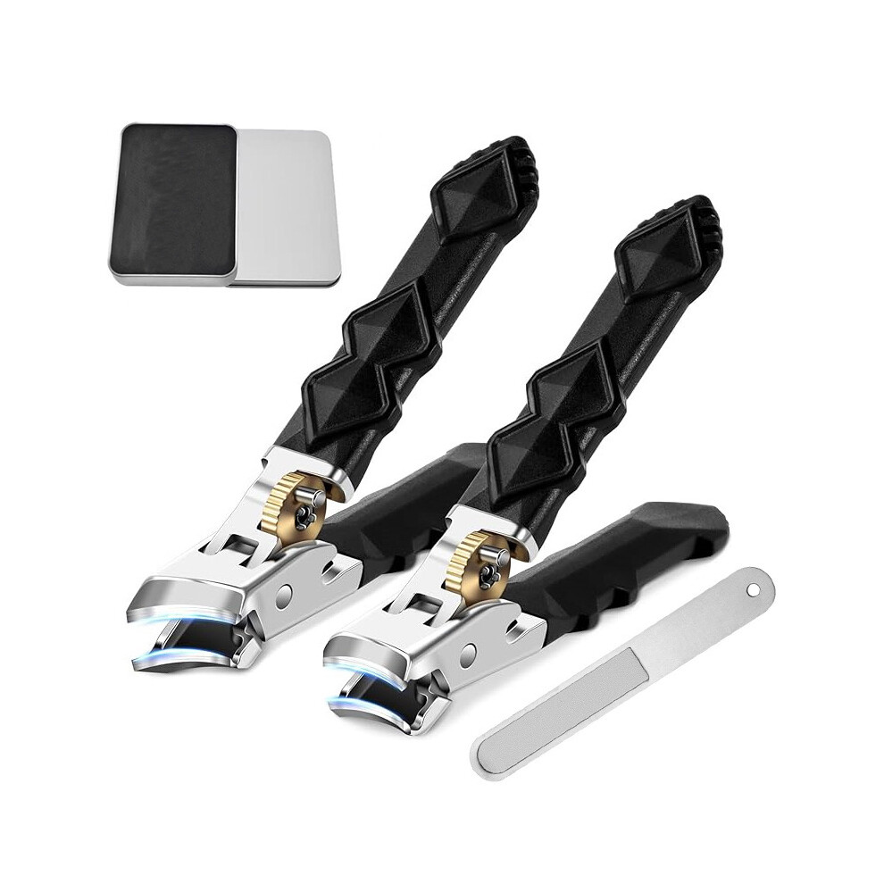 Sharp Wide Nail Clipper Nail File Set With Storage For Thick Toenails