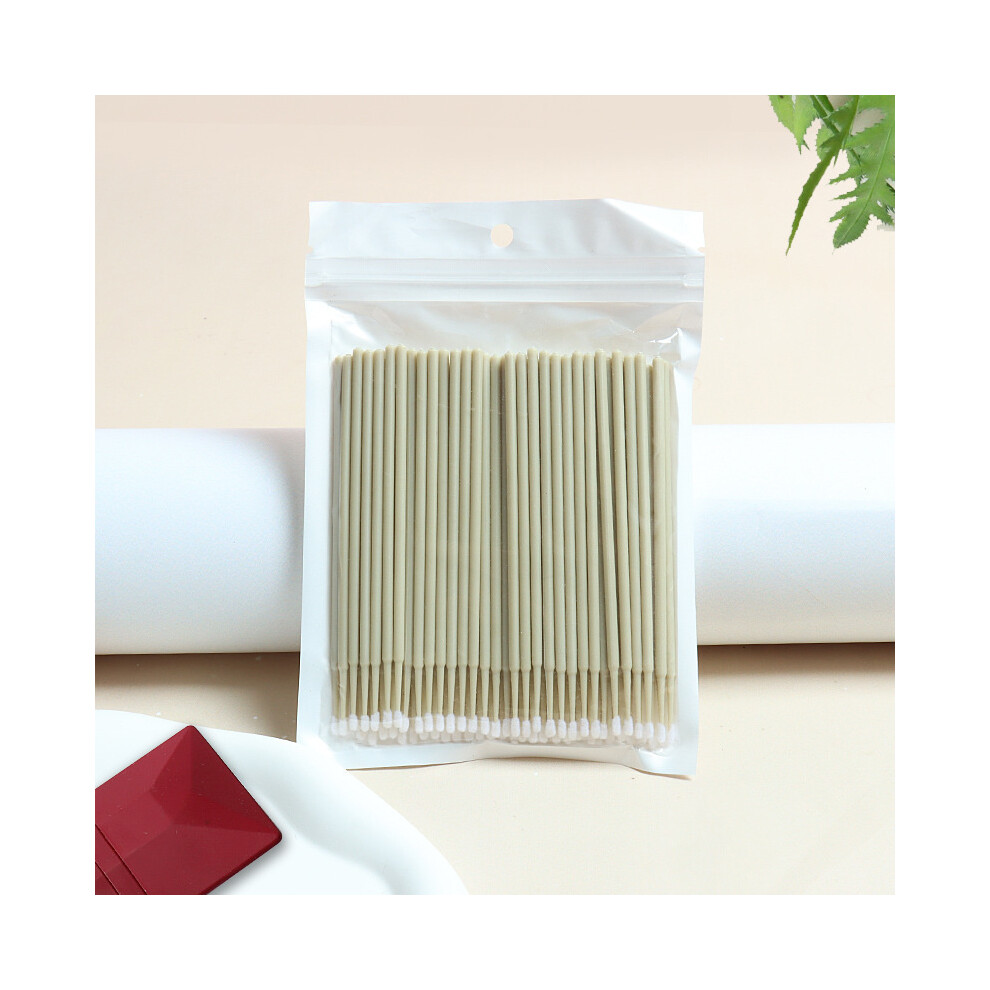 Gray (Smog ) 100Pcs Disposable Lash Eyelash Micro Brush For Mascara Wands Applicator Makeup