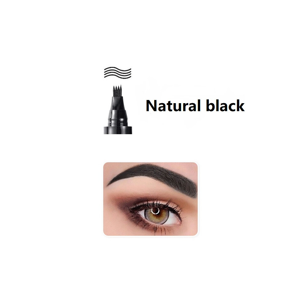 Black (Black) Microblading Tattoo Eyebrow Ink Pen Long Lasting Eye Brow Pencil 3D Fork Makeup