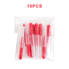 (Red) 10PCS Interdental Brush Floss Sticks Tooth Floss Head Cleaning Toothpick
