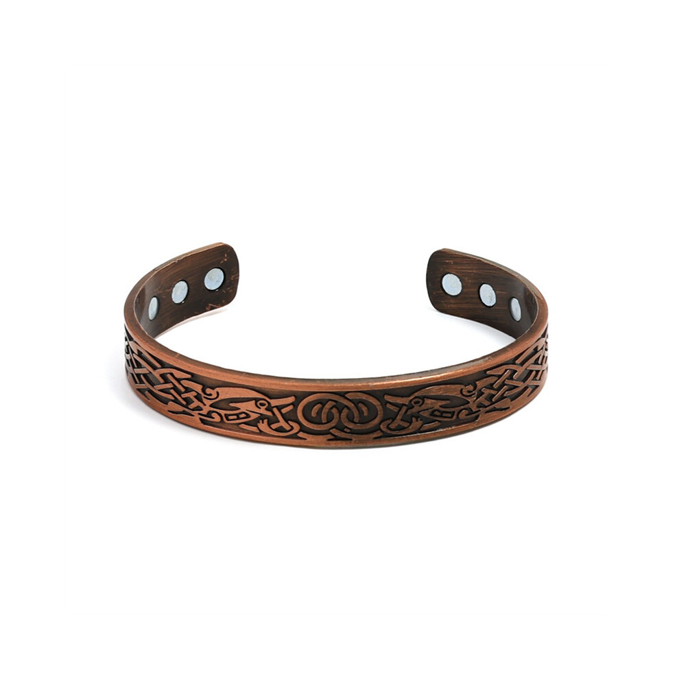 (2) Pure Copper Magnetic Therapy Men's Bracelet For Arthritis Pain Bangle Relief 110691516664