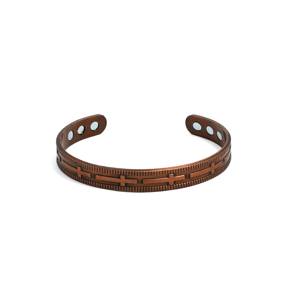 (5) Pure Copper Magnetic Therapy Men's Bracelet For Arthritis Pain Bangle Relief 110691516695