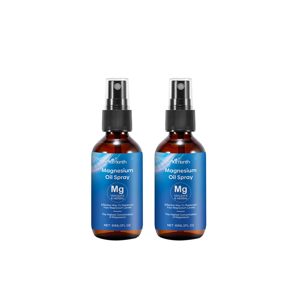(2PCS) 60ML Magnesium Oil Spray Sleep Essential Oil Mist Improve Sleep&Skin Condition