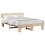 vidaXL Bed Frame with Headboard Natural 150 x 200 cm Solid Pine Wood 2