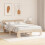 vidaXL Bed Frame with Headboard Natural 150 x 200 cm Solid Pine Wood 3