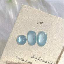 (#006) Ice Crystal Jelly Cat Eye Gel Polish Collection - LED/UV, Select Any Color #001-#012