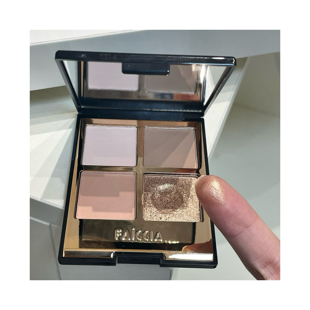Pink/Brown (#04) Mojito 4 Color Eyeshadow Palette Shimmer Sparkle Smoky Matte Brightening Highlight