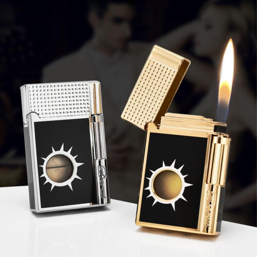 Pure Copper Refillable Butane Lighter with Adjustable Flame Control, Flip  Design, End Style (Color A) 1