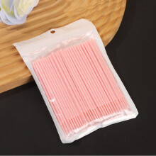 (Light Pink) 100PCS Disposable Lash Eyelash Micro Brush For Mascara Wands Applicator Makeup