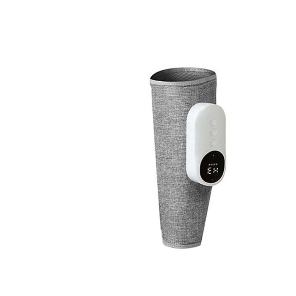 (Grey) Pneumatic Calf Leg Massager Heating Vibration Leg Blood Circulation Physiotherapy Machine 110691520418