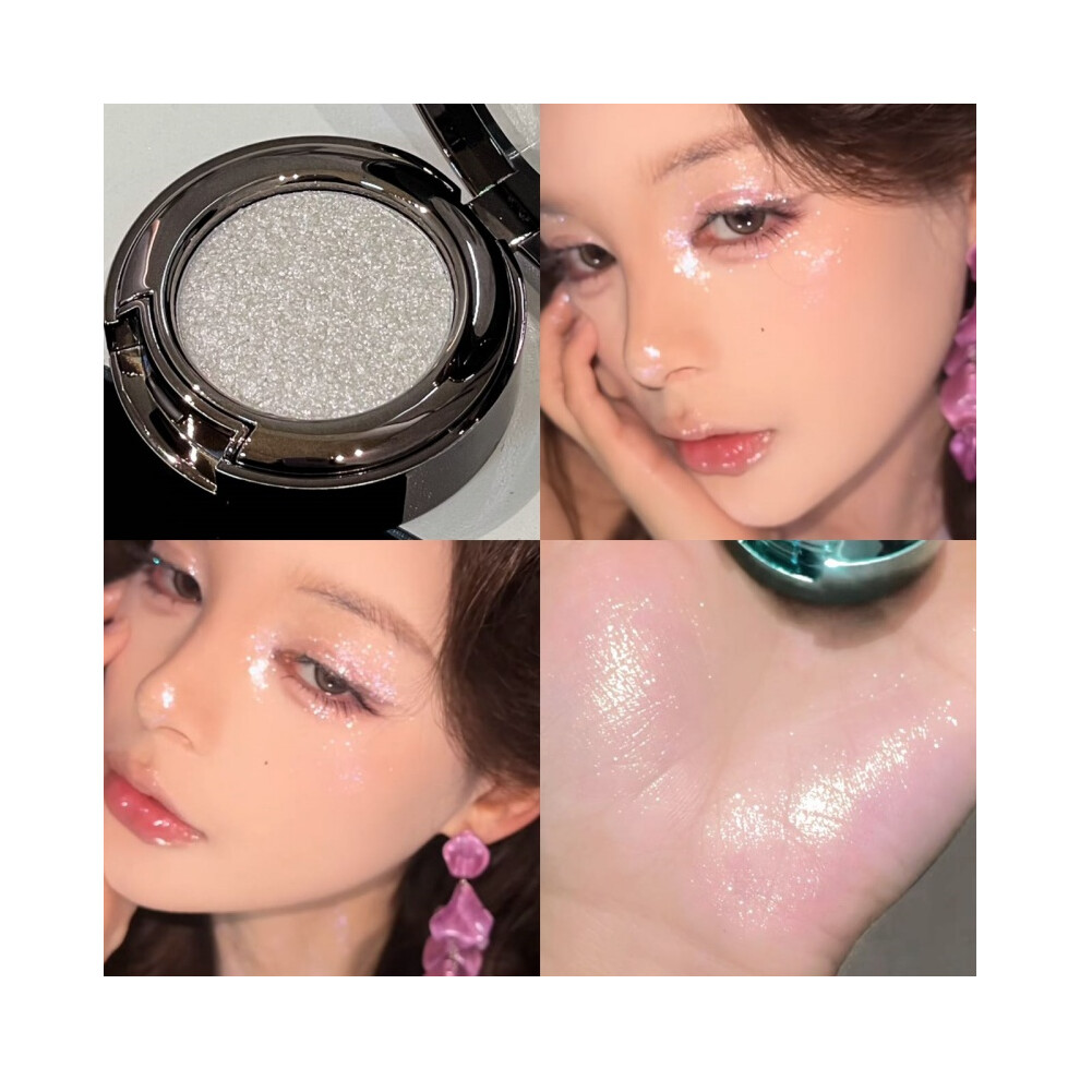 (01# Starlight Frosted Sugar) Pearlescent Sparkle Single Eyeshadow Pan ?C Sheer
