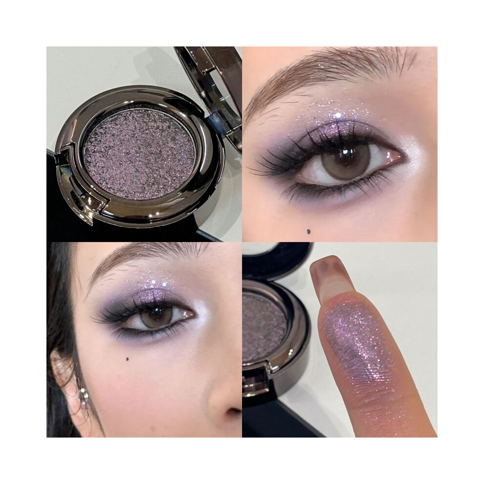 Purple (04# Smoky ) Pearlescent Sparkle Single Eyeshadow Pan ?C Sheer