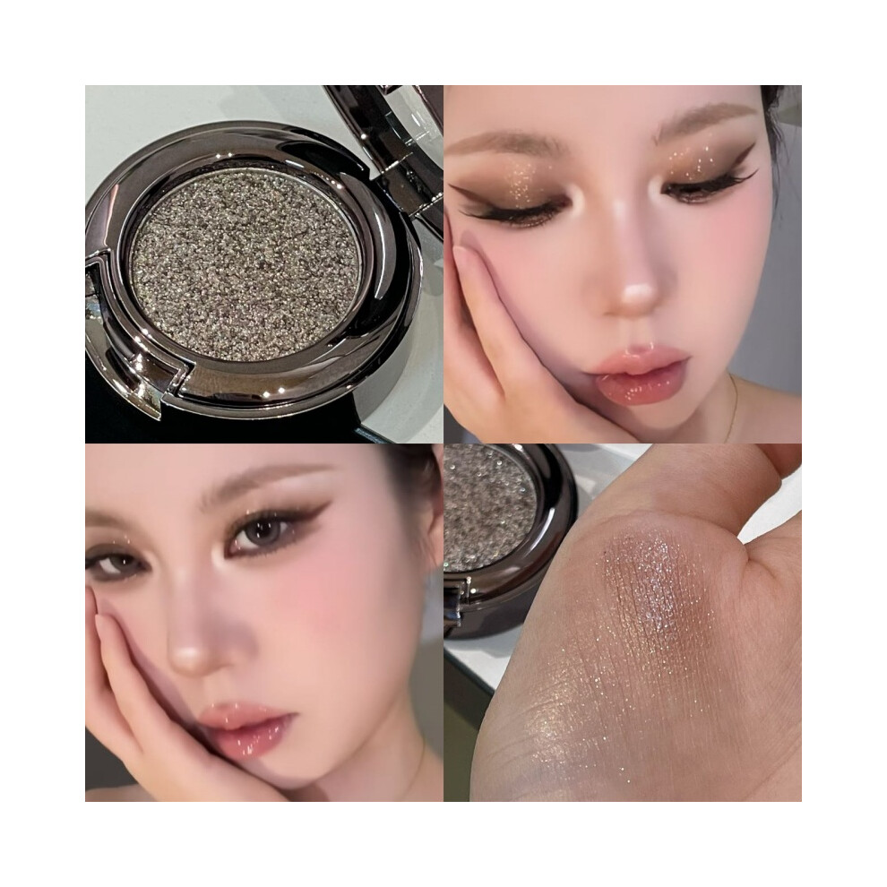 (12# Diamond Smoky) Pearlescent Sparkle Single Eyeshadow Pan ?C Sheer