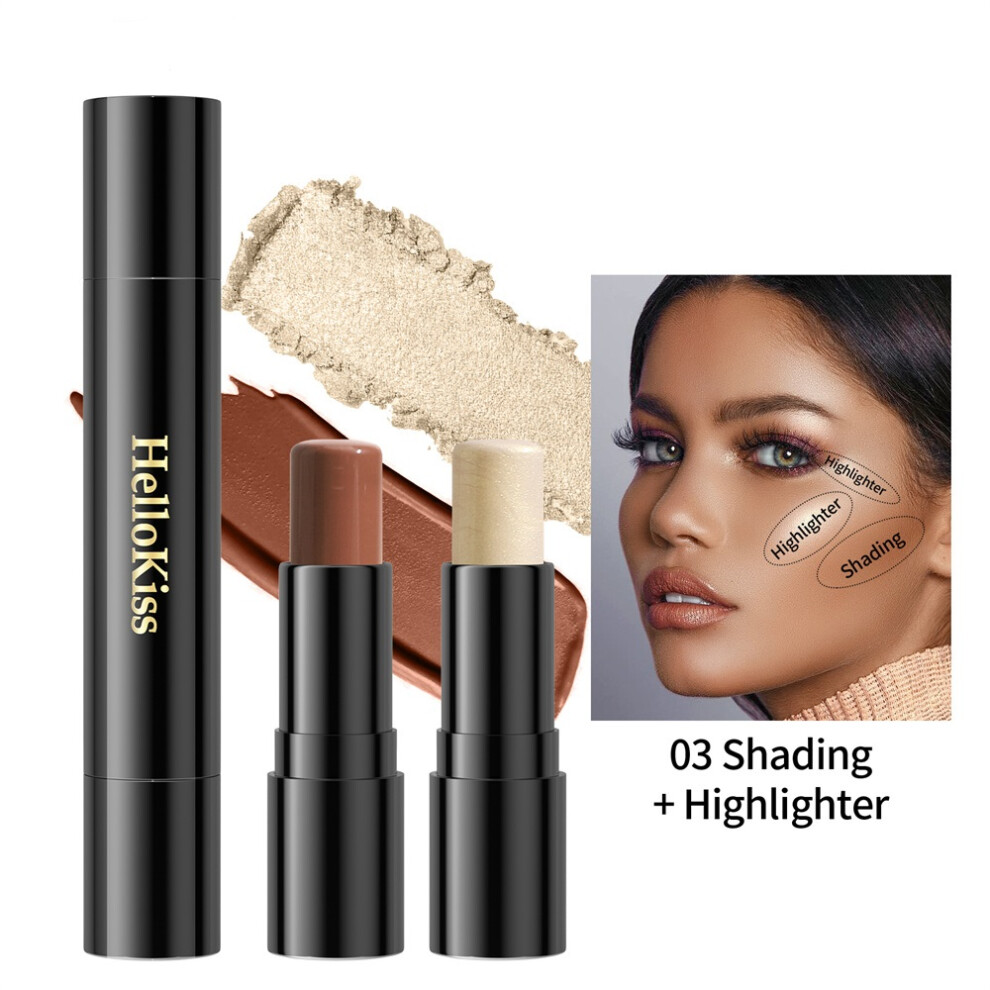 Cream (03#) Facial Highlight Foundation Base Contour Stick Beauty Make Up Face Powder