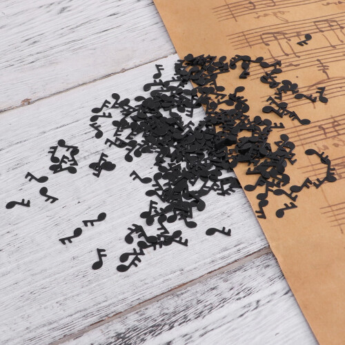 Konfetti med musiknoder, sort, 1-pak 1