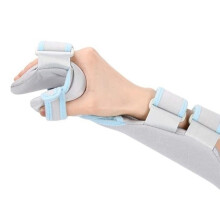 Hand Splint Support for Stroke Recovery, Adjustable Anti‑Spasticity Finger Orthosis with Ergonomic Wrist and Breathable Gel Sleeves, Right Large