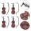 Mini Violinmodeller Bordpynt 4 stk. 4