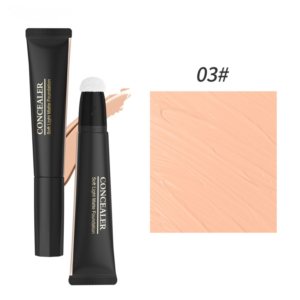 (03#) Concealer Liquid cream High Covering Oil Control Moisturizing Natural Long-lasting Brightening Liquid Foundation Makeup