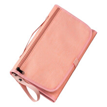 Pink Diaper Bag Backpack with Foldable Changing Station, Large Waterproof Capacity and Stroller Hook