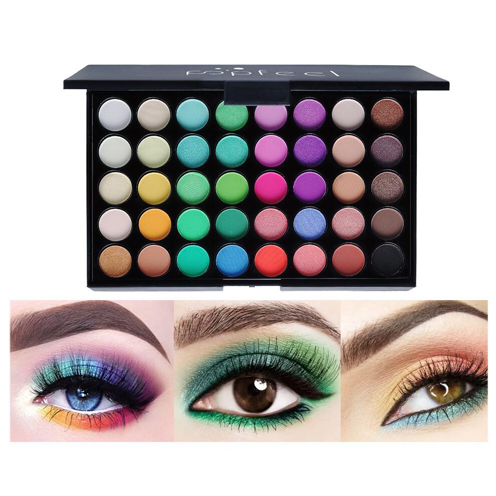 (Candy colours) 40 Colors Matte Glitter Eyeshadow Palette Waterproof Long Lasting Eyeshadow Palette