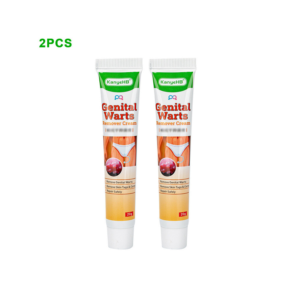 Cream (2Pcs) 20G Wart Remover Genital Ointment Skin Tags& Corns Antibacterial Treatment