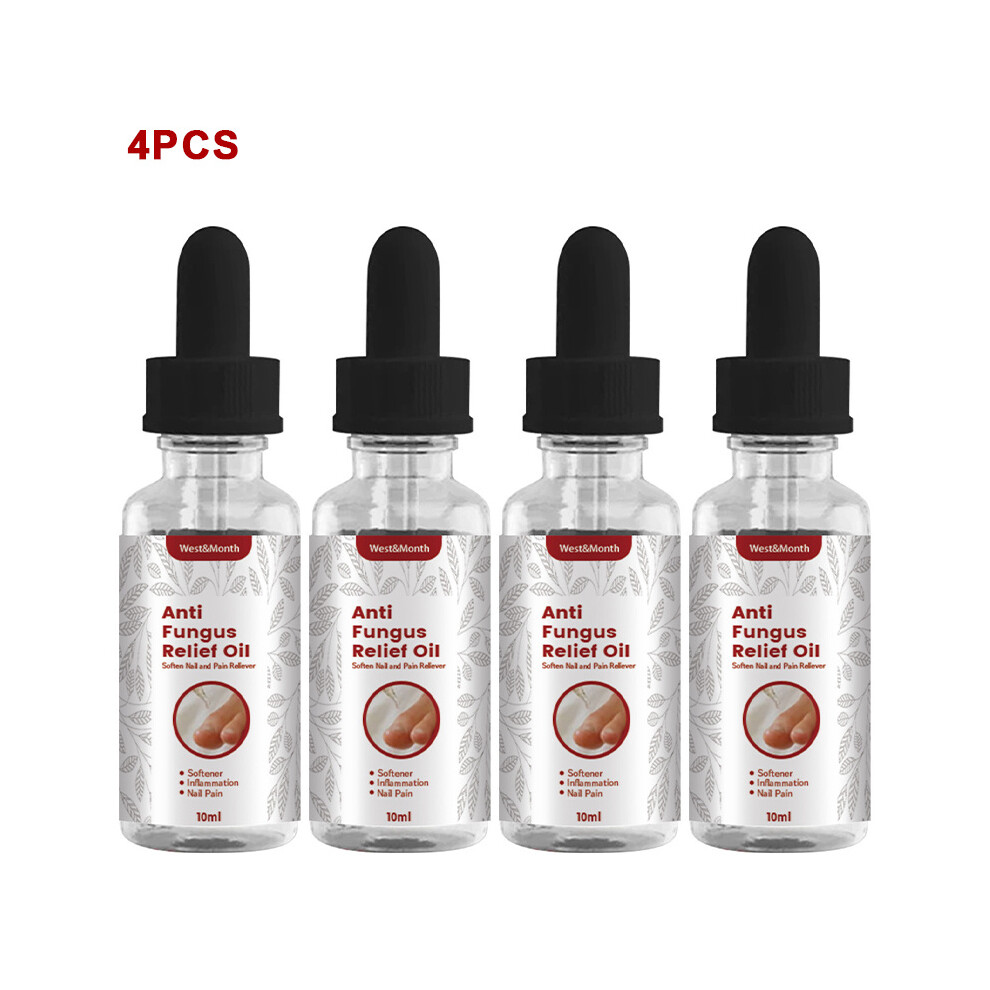 (4Pcs) 10Ml Anti-Fungal Relief Oil For Toenail Onychomycosis Infection, Repair & Care 113121675344