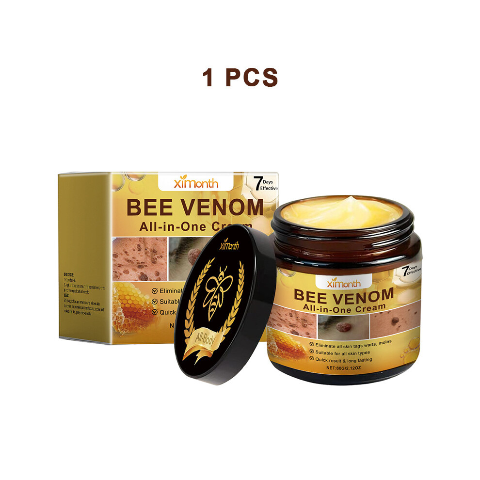 (1PCS) 60G Bee Venom All-In-One Cream for Skin Tags, Warts & Moles Treatment
